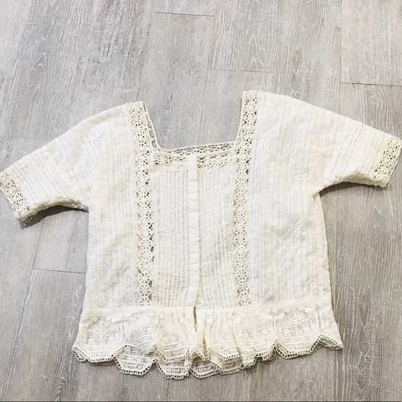 Free People Tops - Free People We The Free Cream Button Lace Top